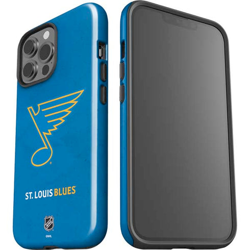 NHL St. Louis Blues Distressed iPhone 15 Pro Max Impact Case